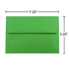 JAM Paper A7 Invitation Envelopes, 5.25 x 7.25, Brite Hue Green Recycled, 100 Pack (95617g)-Opening: Booklet