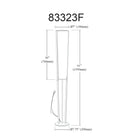 Dainolite Emotions Modern Incandescent Floor Lamp - 2 Lights - Matte Black with White Shade -Metal
