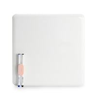 Poppin Dry Erase Board - 12" x 12" - White-Powered Coated Steel Magnetic Dry Erase Board