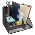 Staples - Organiseur de bureau géant en maille métallique - 8 fentes - noir-Organisateur de bureau géant, pour ranger et accéder facilement aux ustensiles d'écriture, documents et autres articles