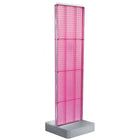 Azar Displays 4-Sided Pegboard Floor Display, Studio Base, Pink (700770-PNK)-Pegboard display fixture