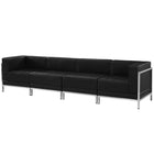 Flash Furniture HERCULES Imagination Series Black LeatherSoft 4 Piece Lounge Set-Add on pieces as your business grows