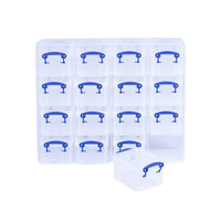 Really Useful Box 0.3L 16 Box Organizers, Clear-A real solution to office, home and warehouse storage