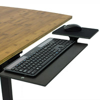 Uncaged Ergonomics Under-Desk Fully Adjustable with Negative Tilt Computer Keyboard Tray and Tilting Mouse Pad (KT1)-Promote wrist health by typing with a neutral or negative tilt. Non-skid grips keep your keyboard in place.