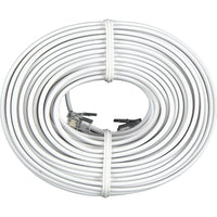 GE 50' Line Cord, White-Connects telecom device to a wall jack