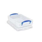 Really Useful Boxes 2.5L Storage Box with Tray, Clear-2.5 Litre