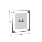 Azar Displays – Porte-affiche en acrylique de 9 x 12 po avec embouts et entretoises, transparent (105512)-Utilisez ce cadre verticalement ou horizontalement lors de la fixation aux murs et aux portes