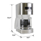 Kenmore Aroma Control 12-Cup Programmable Coffee Maker with Reusable Filter - White and Stainless Steel-Washable gold-tone mesh filter replaces single-use paper filters