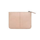 ASHLIN DESIGNER, BROOKE, Medium Leather Pouch, Natural Milled Cowhide, Rose Gold-Comes with a YKK metal zipper enclosure with a leather puller