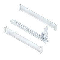 Azar Displays Ten Spring-Loaded Acrylic Track Kit (225910)-Made from acrylic