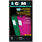 Gemex - Enveloppes Autocollantes en vinyle avec insertions, clair, 1-1/8" x 3-1/2", 10 Pqt-La bande auto-adhésive se fixe rapidement et facilement au dos de la reliure des cartables et classeurs