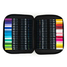 Tombow 54 Zipp Marker Case - Oyster-Includes 54 Dual Brush Pens in Cool Tones, Warm Tones and Neutral Tones