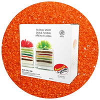 Sandtastik Floral Coloured Sand, 25 lb (11.3 kg) Box, Orange-Coarse grain with natural sparkle throughout