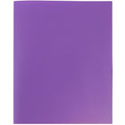 JAM Paper Plastic 2 Pocket POP Folders, Purple, 12 Pack-Finish: smooth