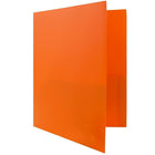 JAM Paper Plastic 2 Pocket School POP Folders Orange, 96 Pack-Material: Plastic