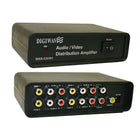 Digiwave 4 Way AV Distribution, 5" x 10" x 21.1", Black-Make your dubbing projects a snap with the this Digiwave 4 Way A/V Distribution Amplifier