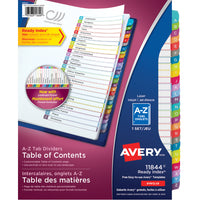 Avery Ready Index Contemporary Dividers - Letter Size - A-Z-Vibrant colours and arched tabs for a stylish, contemporary look 