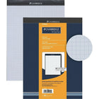 Cambridge Premium Pad, Quad-Ruled, White, 8-1/2" x 11-3/4", 80 Sheets-Extra-stiff back board provides a high-quality writing surface, allowing you to take notes on-the-go