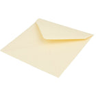 JAM Paper Enveloppes carrées à rabat en V avec fermeture gommée, 5 x 5 po, ivoire, 100/paquet-Fermeture : gomme