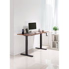 Uplite Manual Ergonomic Stand Up Desk Frame - Hand Crank Adjustable System - Black-Adjustable Feet - level and adapt to most any floor