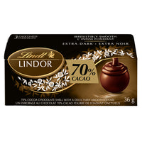 Lindt Lindor Dark Chocolate - 70% Cacao - 36g - 3 Pack (6069)-Delicate chocolate shell made of the finest Lindt chocolate with an irresistibly smooth melting filling.