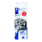 Staedtler Mars Lumograph Sketching Set - 100% PEFC - 8 Pack-Graphite Pencils in 6B, 4B, 2B, B, HB, 2H degrees