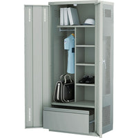 All-welded Deluxe Gear Locker4, Grey, Assembly Type, Welded, Assembled-Overall Depth - 24"
