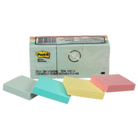 Post-it Notes Marseille Collection - 1-3/8" x 1-7/8" - 100 Sheets/Pad - 12 Pads/Pack-All Post-it Notes are recyclable