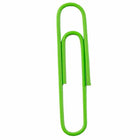 JAM Paper Coloured Jumbo Paper Clips, Large, Lime Green, 75 Pack (21830627)-Pack of 75 paper clips
