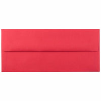 JAM Paper #10 Business Coloured Envelopes - 4 1/8" x 9 1/2" - Red Recycled - 100 Pack-Colour: Red Envelope