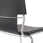 Avenue Six 30" Dorado Vinyl with Chrome Base Bar Stools, Black, 2 Pack-Chrome Base