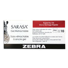 Zebra Sarasa Gel Pens Retractable – 0.7 mm – Assorted – 10 Pack-Water-based, acid-free, archival-quality gel ink