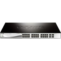 D-Link DGS-1210-28 24-Port Gigabit Smart Switch w/ 4 SFP Ports-24 Gigabit ports with 4 combo SFP ports
