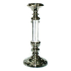 Elegance 17" Lucille Pillar/Taper Candle Holder-Material: Stainless Steel
