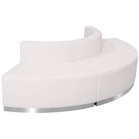 Flash Furniture HERCULES Alon Series Melrose LeatherSoft Reception Configuration - 3 Pieces, White-Contemporary Reception Set