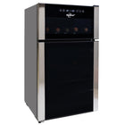 Koolatron 29 Bottle Dual Zone Wine Cooler, 3 cu ft (86L) Freestanding Wine Fridge - Black-Holds 29 standard Bordeaux bottles, 10 in the upper zone and 19 in the lower