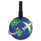 Austin House Rubber Luggage Tag - Earth-Adjustable strap attaches to the bag and keeps ID securely fastened 