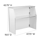 Flash Furniture 4' Laminate Foldable Bar - White-Top Size: 47.25"W x 16"D x 16.75"H from Table