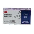 Staples # 1 Size Paper Clips - Smooth - 100 Clips/Pack - 5 Pack-Nickel finish resists rust and corrosion