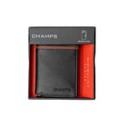 Champs Leather RFID Secure Case Wallet - Black-Gift box included for easy gift giving and an elegant presentation