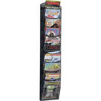 Safco Onyx 10-Pocket Wall Magazine Rack-Contemporary look that will easily fit into any setting