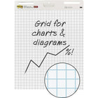 Post-it Self Stick Easel Pad, White with Grid Lines, 25" x 30"-Lightweight at 2.5 lb.