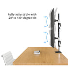 ShoppingAll Dual Vertical Monitor Desk Stand-Keep your power and AV cables clean and organized with detachable cable clips on the center pole.
