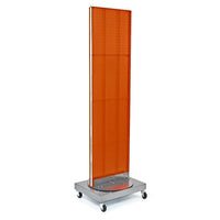 Azar Displays – Support de plancher autoportant à panneau perforé, 16 x 60 po, orange (700253-ORG)-En panneau perforé