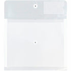 JAM Paper Plastic Envelopes with Button & String Tie Closure & 2 Dividers - Letter Booklet - 12 3/4" x 10 1/2" - Clear - 24 Pack-Colour: Clear