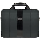Vangoddy Laptop Shoulder Bag 13" - Grey/Black-Exterior dimensions: 17" L x 3-5" W x 13.75" H. Interior dimensions: 14.5" L x 2-3" W x 11.5" H