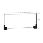 Azar Two-Sided Large Acrylic Sign Holder With Magnetic Boots, 22" x 8.5",  2 Pack (109916)-Clear Acrylic