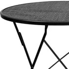 Flash Furniture 30'' Round Indoor-Outdoor Steel Folding Patio Table, Black (CO4BK)-30"W x 30"D x 28"H/Round
