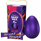 Cadbury Dairy Milk Fruit & Nut Easter Egg - 249g-One Dairy Milk Fruit & Nut Bar 49g and  One Dairy Milk Whole Nut Bar 43g