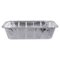 Luciano Deep Loaf Aluminum Foil Pan, 12.5 x 6.5 inches, Silver, 50 Pieces-Dimensions: 12.5"L x 3.25"H x 6.5"W in dimensions
